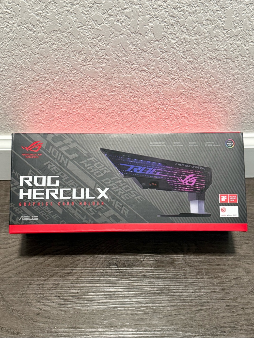 ASUS ROG Herculx Graphics Card Holder XH01 - ARGB GPU Support - Spirit Level